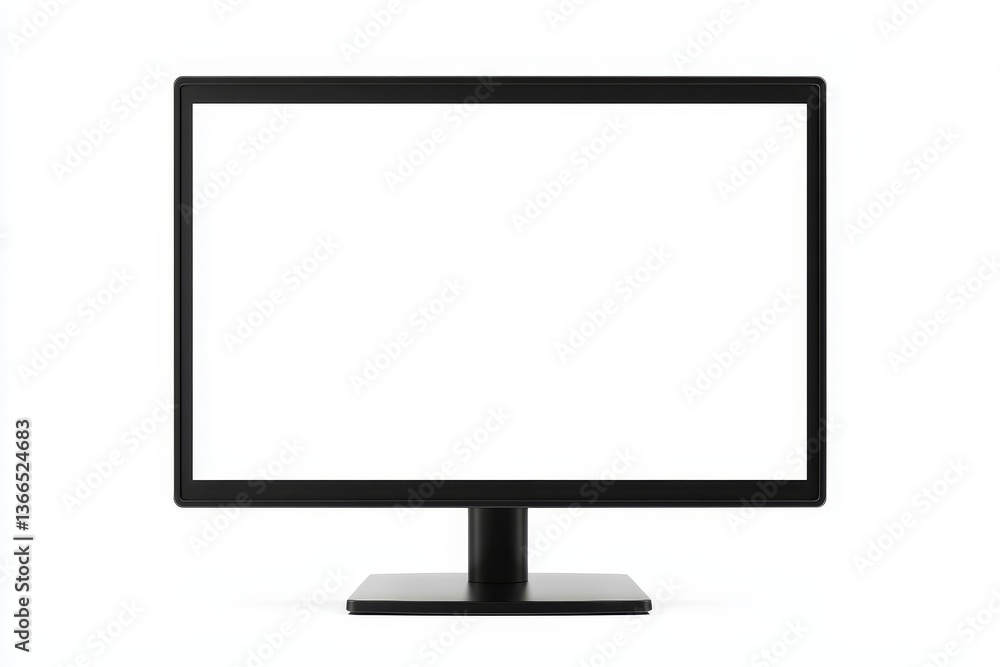 Black computer monitor isolated on white Black computer monitor isolated on white
