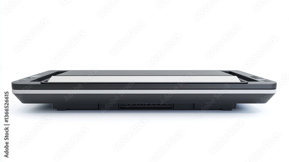 Flatbed scanner side view, isolated on white. Flatbed scanner side view, isolated on white.