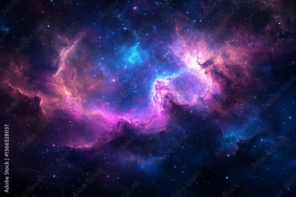 Naklejka premium Cosmic nebulae swirls in deep space (1)