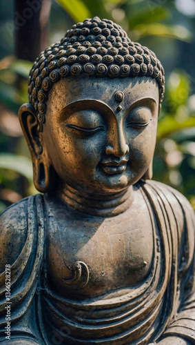Wallpaper Mural Buddha statue, serene and peaceful representation. Torontodigital.ca