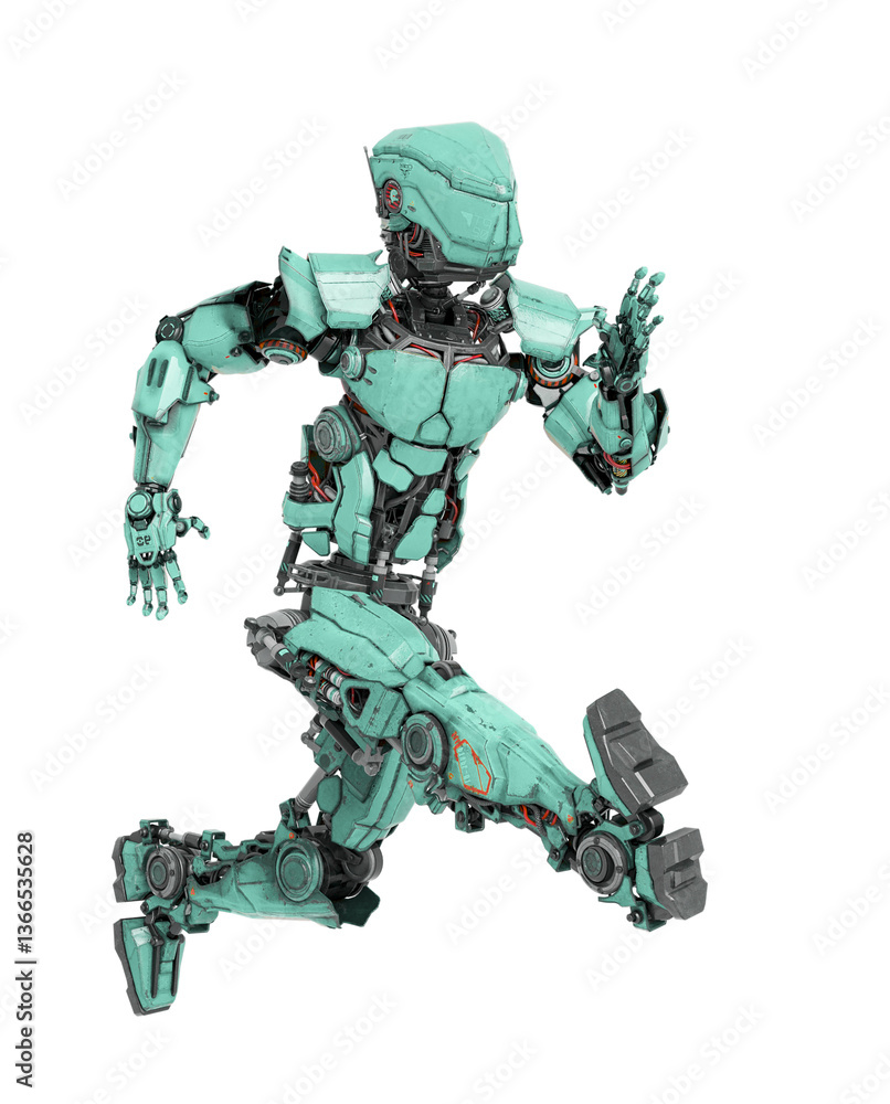 robot soldier is running fast robot soldier is running fast