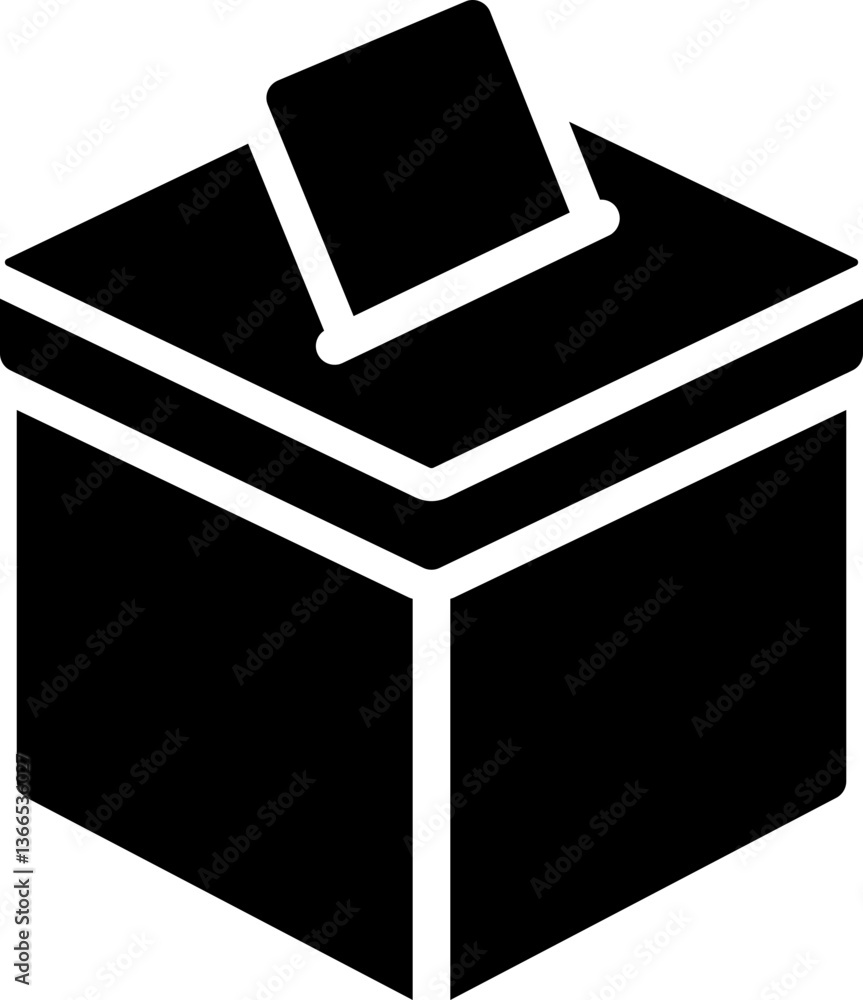 Ballot Box Glyph Icon Ballot Box Glyph Icon