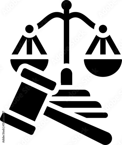 Supreme Court Glyph Icon