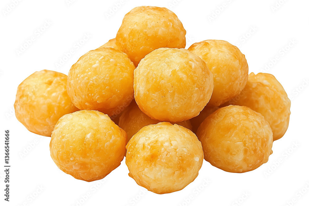 Cheese balls piled together isolated on transparent background Cheese balls piled together isolated on transparent background