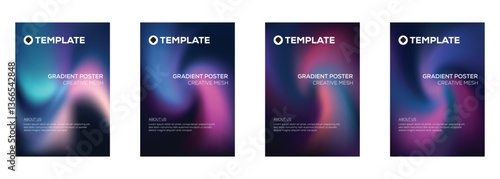 Gradient Poster Templates Creative Mesh Designs for Modern Branding