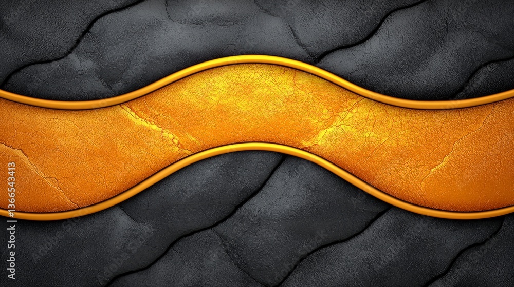 Obraz premium Abstract Gold And Black Wave Texture Background