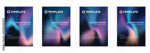 Gradient Poster Templates Creative Mesh Designs for Modern Branding