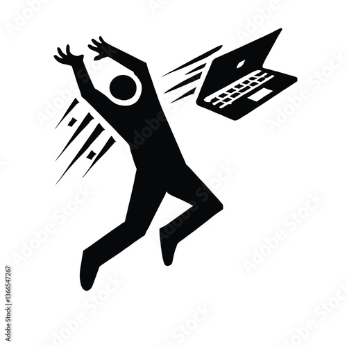 Frustrated Laptop Toss