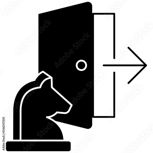 Exit Strategy glyph icon