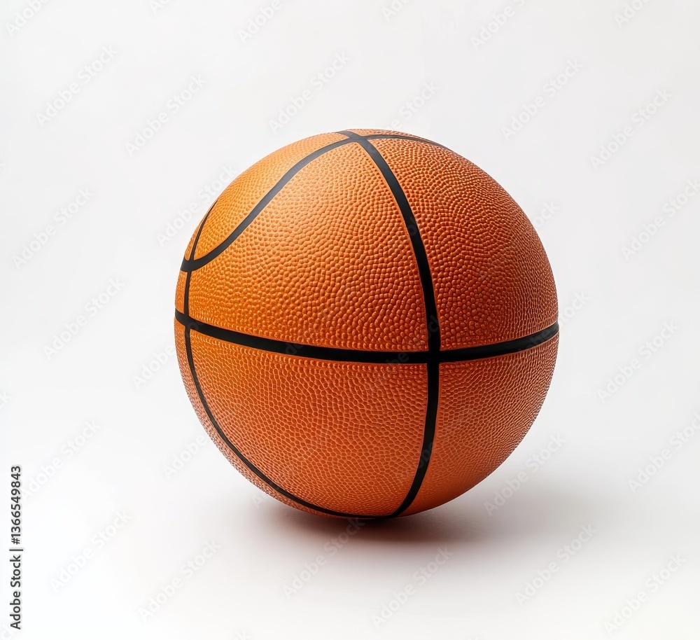 Orange Basketball on White Background (2) Orange Basketball on White Background (2)