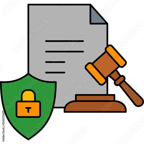 Legal Compliance lineal color icon