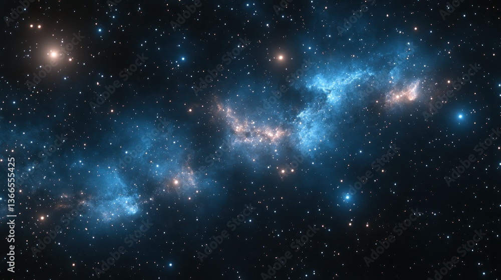 Fototapeta premium Deep space nebula, cosmic swirls