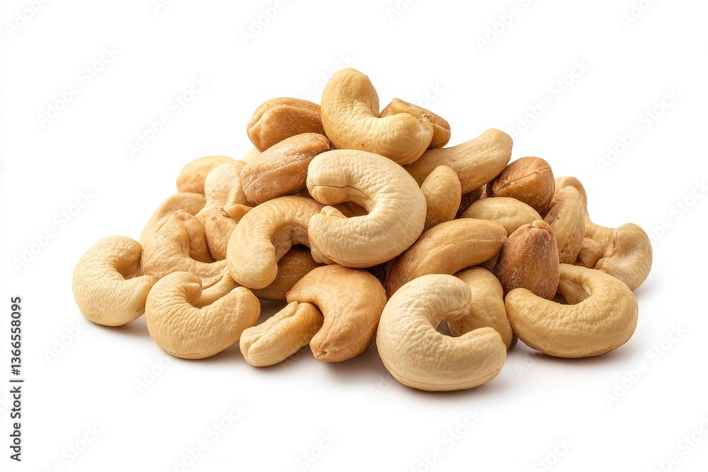 Pile of cashews on white background (5) Pile of cashews on white background (5)