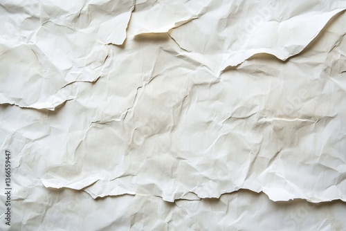 Wallpaper Mural Crumpled white paper texture Torontodigital.ca