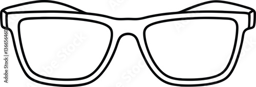 sunglass line art drawing, sunglass coloring book page