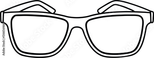 sunglass line art drawing, sunglass coloring book page