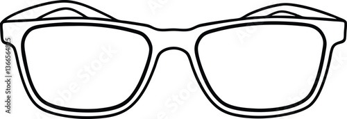 sunglass line art drawing, sunglass coloring book page