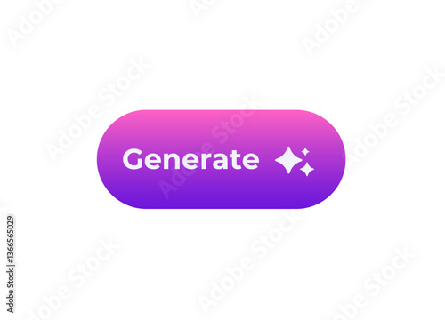 Simple button design used in ai interfaces for generating content. features clear iconography.