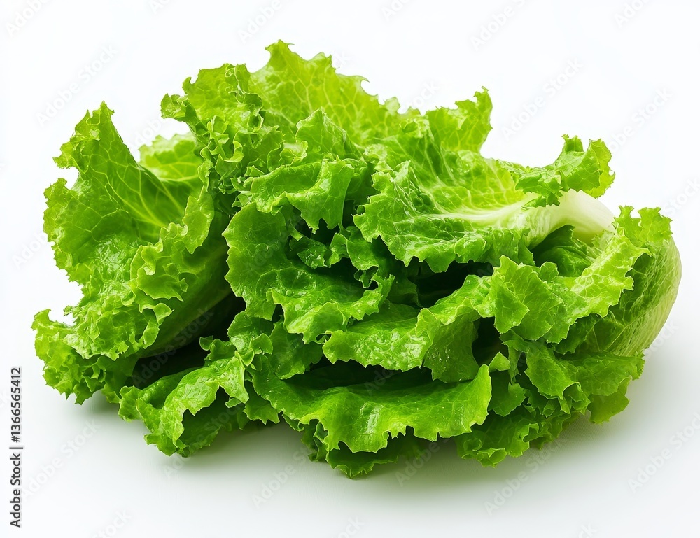 Fresh green lettuce on white background Fresh green lettuce on white background