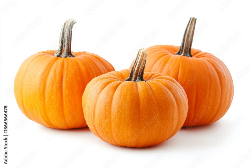 Three small pumpkins on white background (1) Three small pumpkins on white background (1)