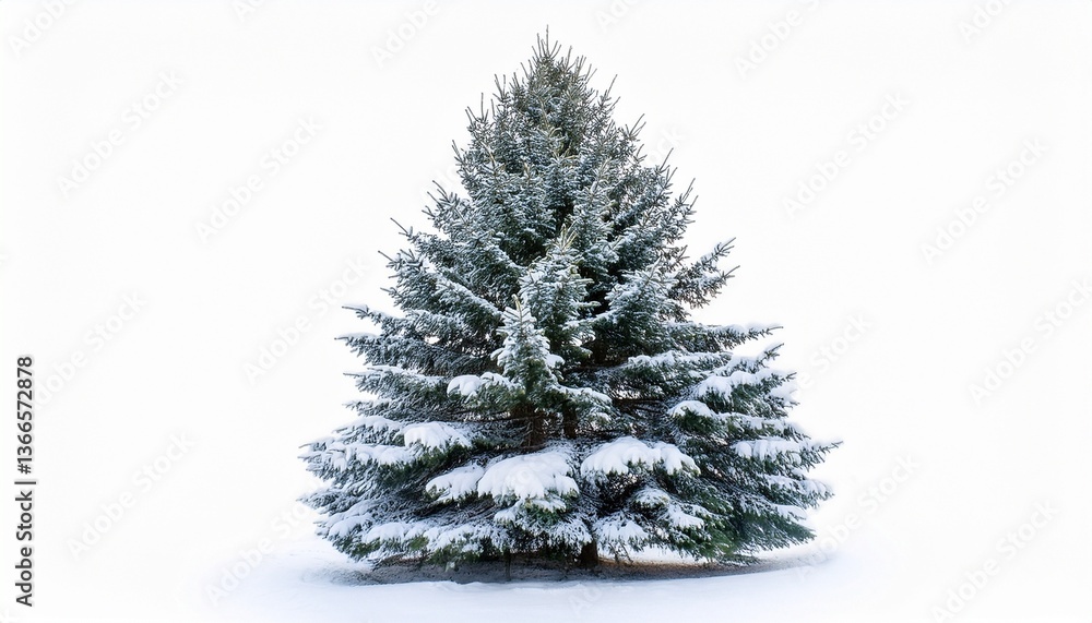 christmas tree with snow christmas tree with snow