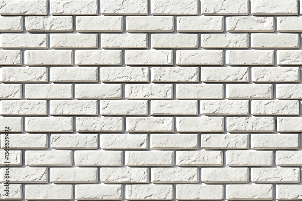 Fototapeta premium White Brick Wall Texture Seamless Pattern Background for Design Projects and Home Decor