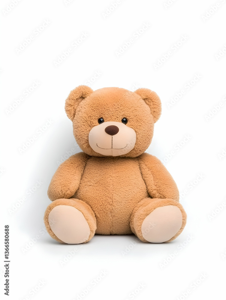 Obraz premium Soft, caramel-colored teddy bear sitting