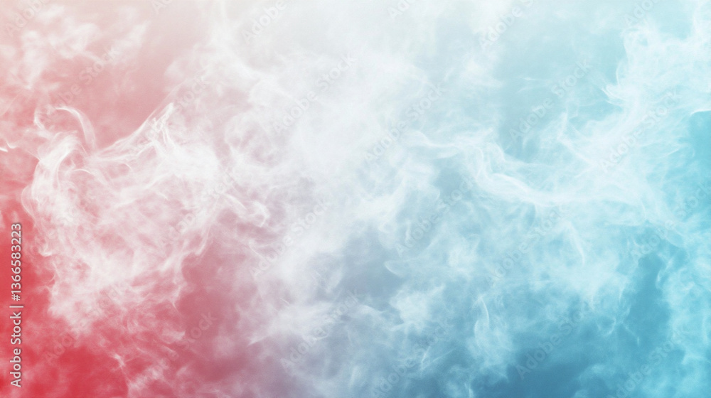 Obraz premium Abstract Light Background With Gentle Watercolor Patterns in White, Red, and Blue Hues Showcasing a Soft Artistic Design Element