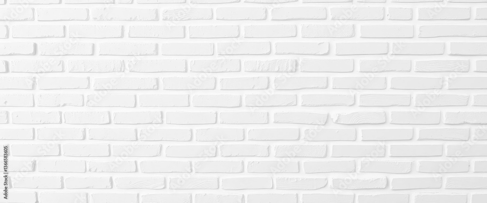 Clean white brick wall texture, subtly textured surface, decor, minimalist, construction Clean white brick wall texture, subtly textured surface, decor, minimalist, construction