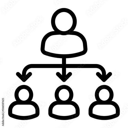 Facilitator Icon Outline Style for Team Building Pack Icon Themes
