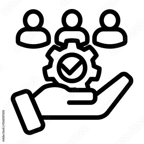 Support Icon Outline Style for Team Building Pack Icon Themes
