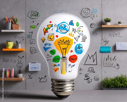 Idea Lightbulb Office Wall