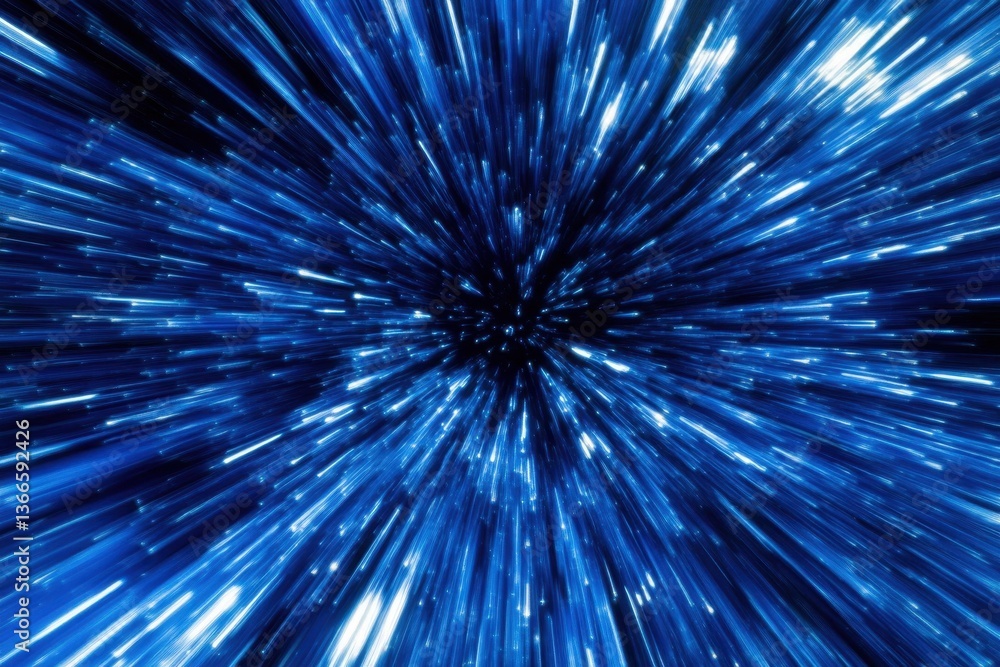 Dynamic display of radiant blue light streaks on dark background Dynamic display of radiant blue light streaks on dark background