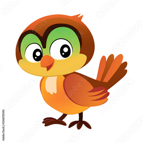 Cute Cartoon Bird Illustration Transparent PNG