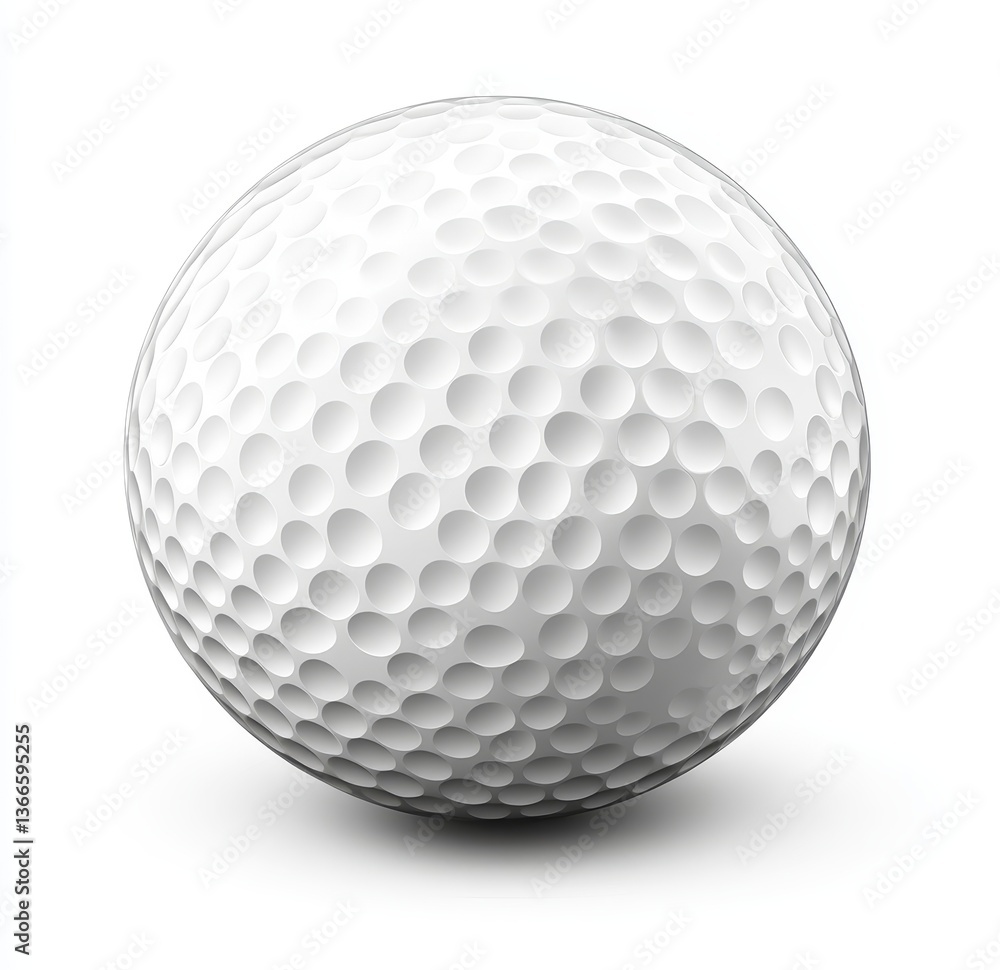 Golf ball, isolated, studio shot Golf ball, isolated, studio shot