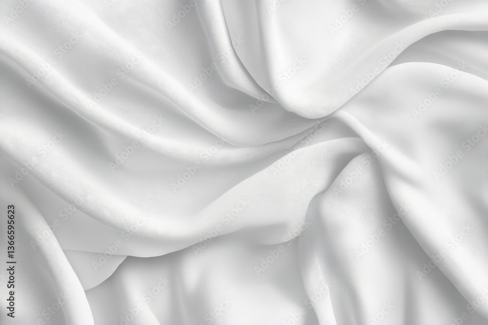 Obraz premium White fabric draped in folds