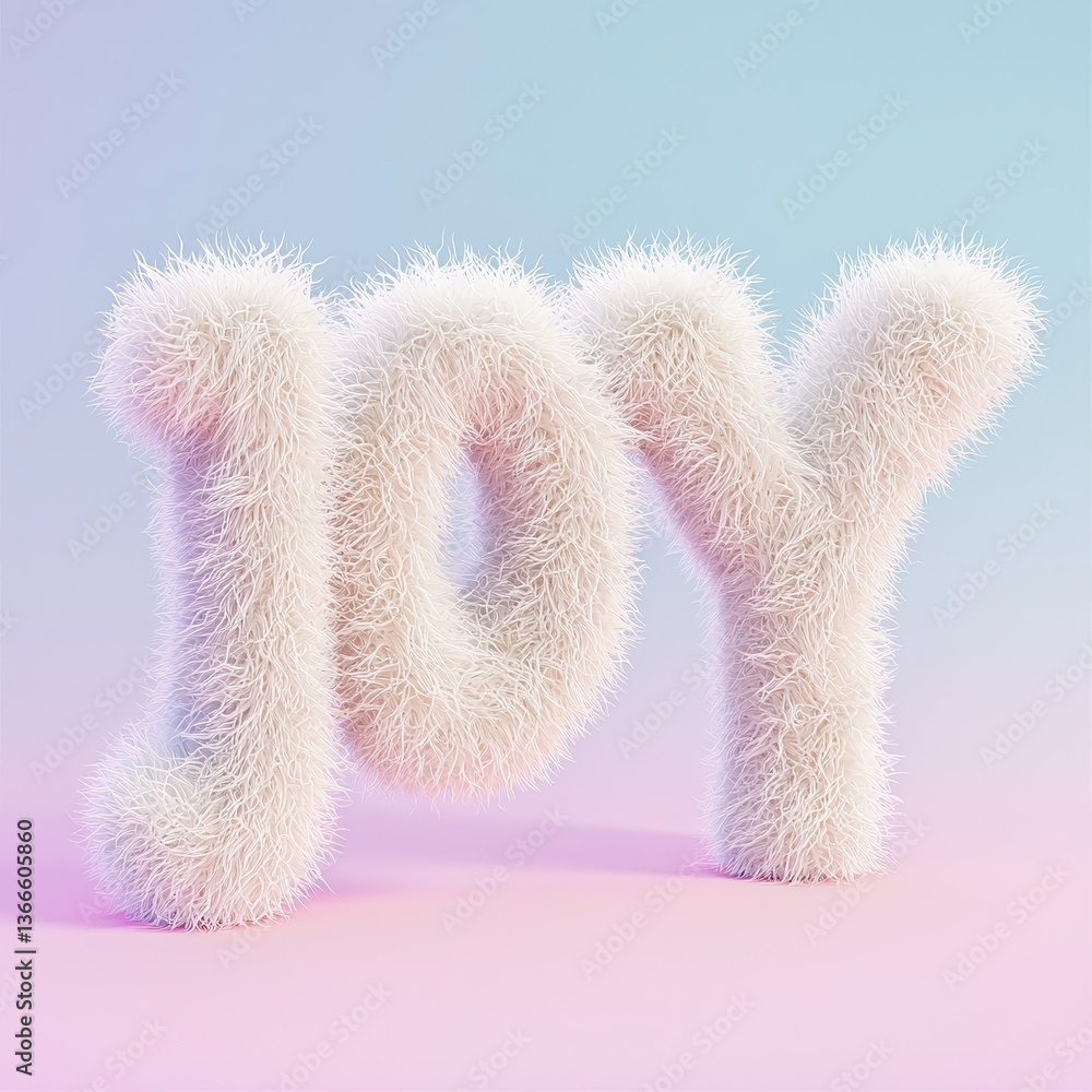 Joy in fluffy 3d letters on pastel gradient background, whimsical and cheerful design Joy in fluffy 3d letters on pastel gradient background, whimsical and cheerful design