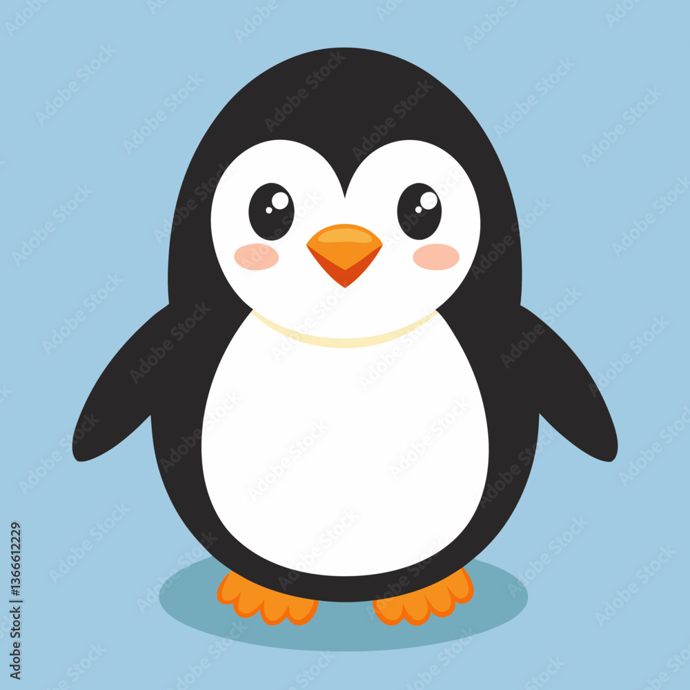 penguin on a snow penguin on a snow