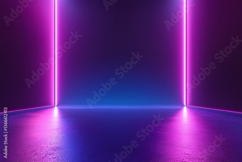 Stunning Purple and Blue Glow Background for Cyberpunk Enthusiasts