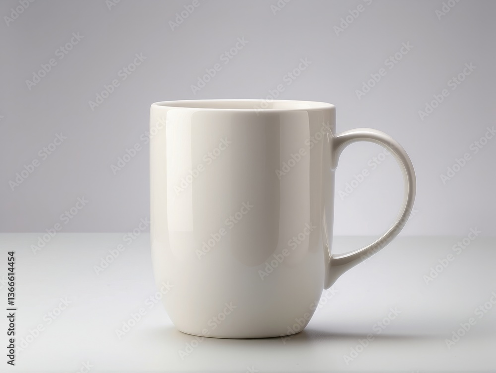 Obraz premium clean white mug on white background