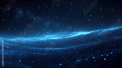 Wallpaper Mural Abstract Cosmic Blue Wave Torontodigital.ca