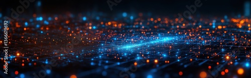 Wallpaper Mural A computer generated image of a cityscape with a blue sky and orange Torontodigital.ca