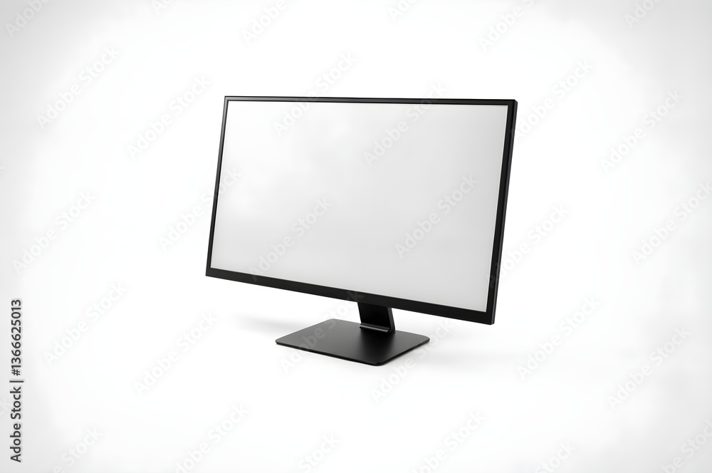 Modern Flat Screen Computer Monitor Mockup for Digital Display Modern Flat Screen Computer Monitor Mockup for Digital Display