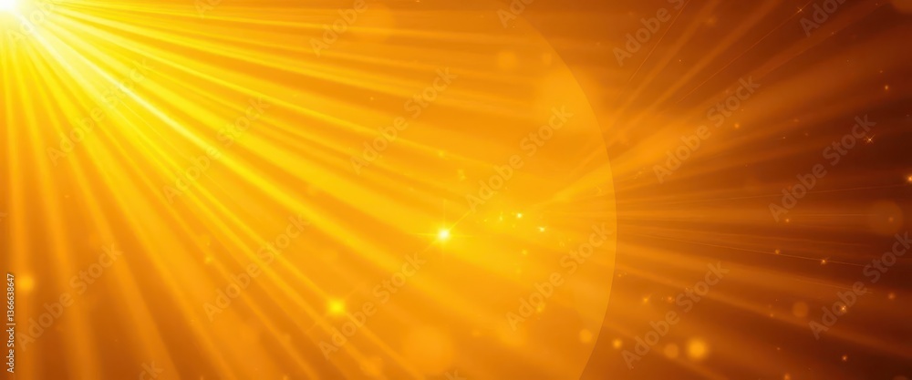 Obraz premium Abstract gold light rays background, celestial glow, heavenly, sparkle, light effect