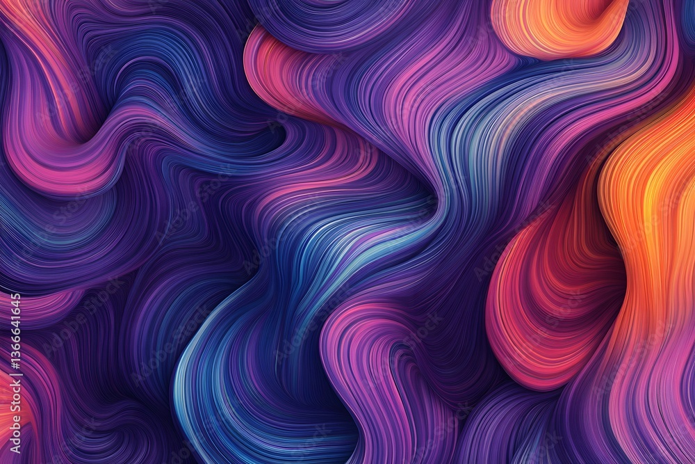 Obraz premium Seamless Wallpaper with Flowing Interwoven Patterns