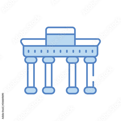 Brandenburg Gate vector icon stock illustration