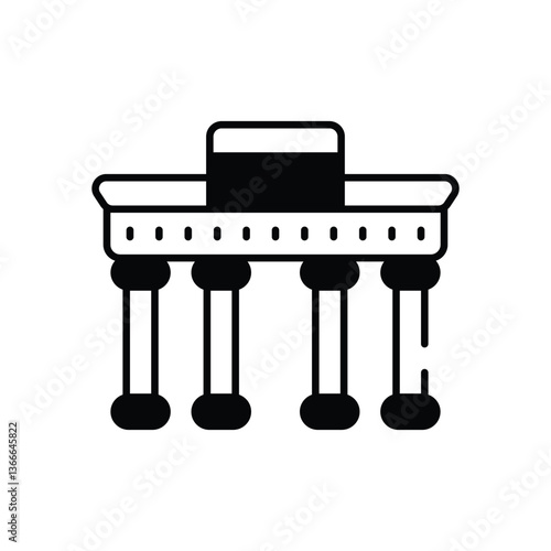 Brandenburg Gate vector icon stock illustration