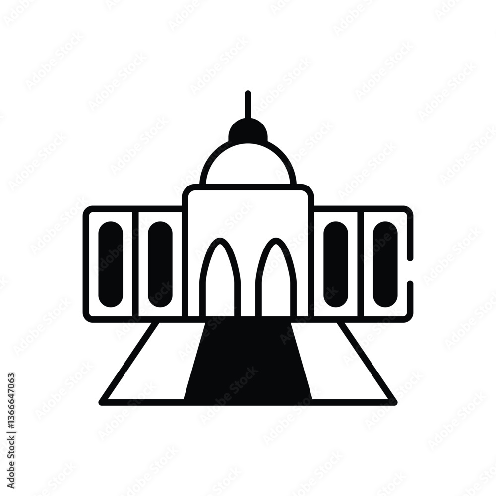 Capitol vector icon stock illustration Capitol vector icon stock illustration