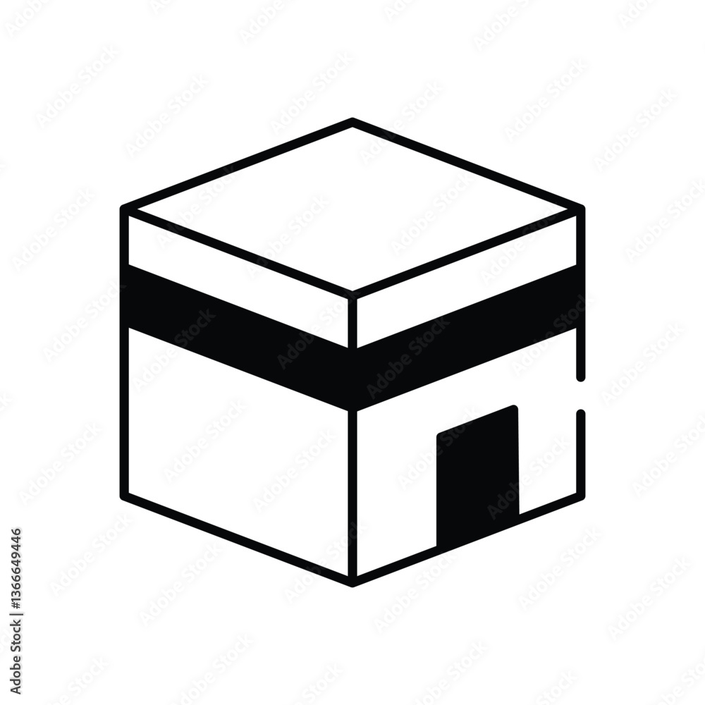 Mecca vector icon stock illustration Mecca vector icon stock illustration