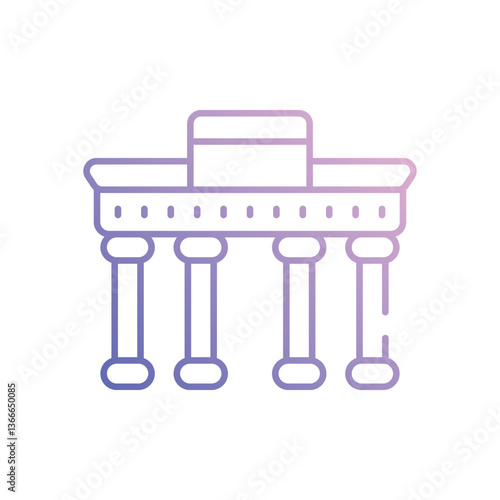 Brandenburg Gate vector icon stock illustration